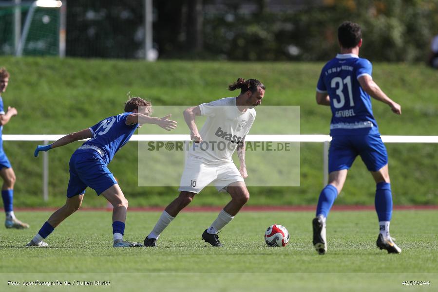 sport, action, TuS 1893 Aschaffenburg-Leider, TUS, Landesliga Nordwest, Fussball, FCB, Dr. Hans Weiß Sportpark, Bad Kissingen, BFV, 20.09.2025, 12. Spieltag, 1. FC 06 Bad Kissingen - Bild-ID: 2509244