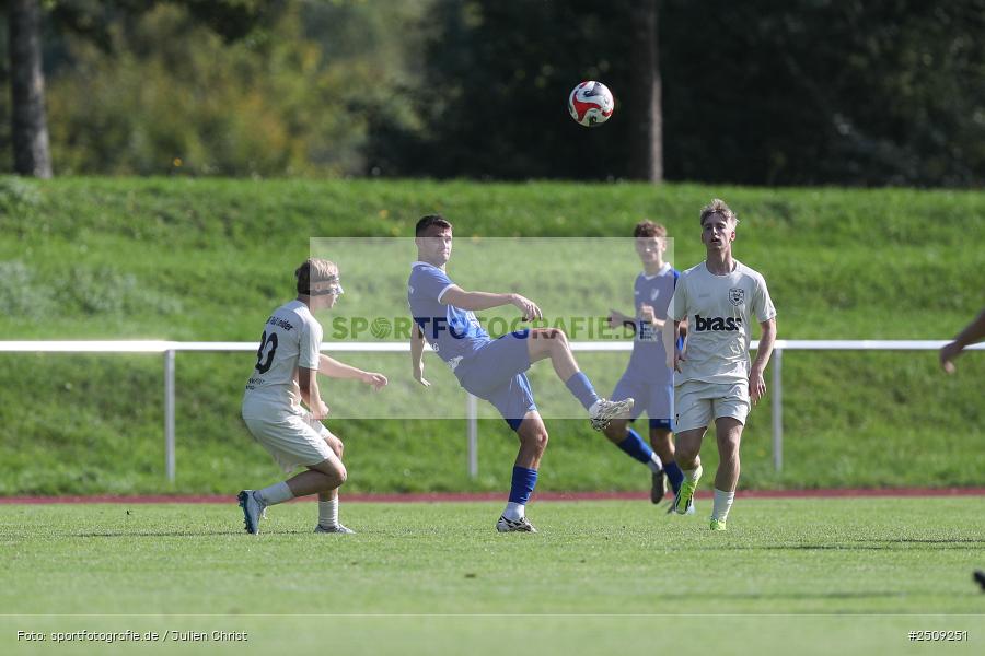 sport, action, TuS 1893 Aschaffenburg-Leider, TUS, Landesliga Nordwest, Fussball, FCB, Dr. Hans Weiß Sportpark, Bad Kissingen, BFV, 20.09.2025, 12. Spieltag, 1. FC 06 Bad Kissingen - Bild-ID: 2509251