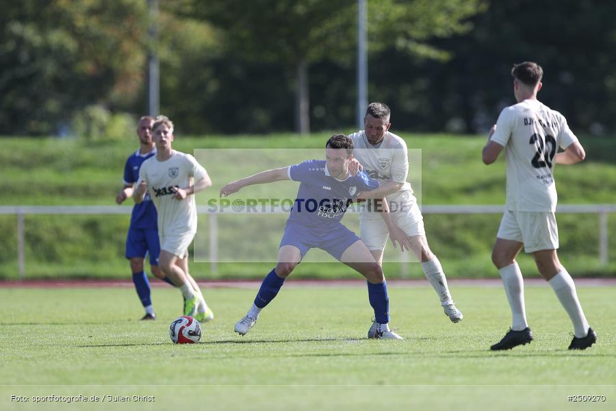 sport, action, TuS 1893 Aschaffenburg-Leider, TUS, Landesliga Nordwest, Fussball, FCB, Dr. Hans Weiß Sportpark, Bad Kissingen, BFV, 20.09.2025, 12. Spieltag, 1. FC 06 Bad Kissingen - Bild-ID: 2509270