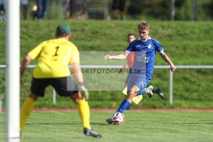 sport, action, TuS 1893 Aschaffenburg-Leider, TUS, Landesliga Nordwest, Fussball, FCB, Dr. Hans Weiß Sportpark, Bad Kissingen, BFV, 20.09.2025, 12. Spieltag, 1. FC 06 Bad Kissingen - Bild-ID: 2509274