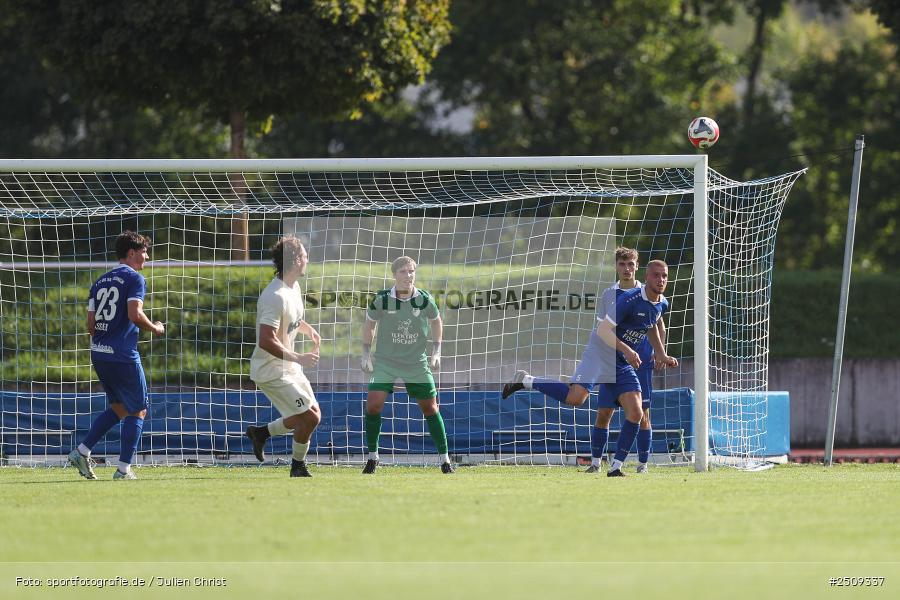 sport, action, TuS 1893 Aschaffenburg-Leider, TUS, Landesliga Nordwest, Fussball, FCB, Dr. Hans Weiß Sportpark, Bad Kissingen, BFV, 20.09.2025, 12. Spieltag, 1. FC 06 Bad Kissingen - Bild-ID: 2509337