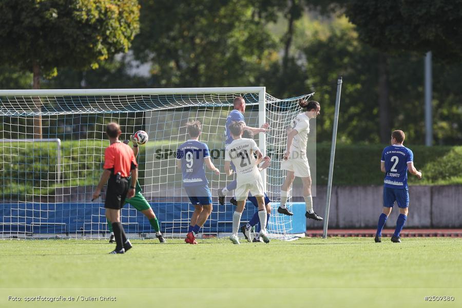 sport, action, TuS 1893 Aschaffenburg-Leider, TUS, Landesliga Nordwest, Fussball, FCB, Dr. Hans Weiß Sportpark, Bad Kissingen, BFV, 20.09.2025, 12. Spieltag, 1. FC 06 Bad Kissingen - Bild-ID: 2509380