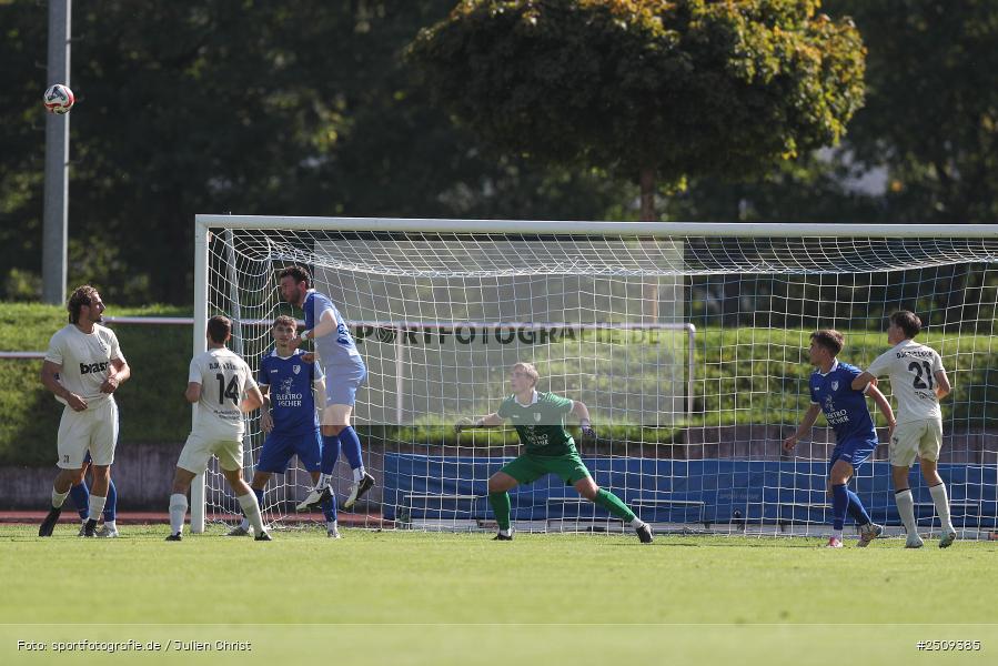 sport, action, TuS 1893 Aschaffenburg-Leider, TUS, Landesliga Nordwest, Fussball, FCB, Dr. Hans Weiß Sportpark, Bad Kissingen, BFV, 20.09.2025, 12. Spieltag, 1. FC 06 Bad Kissingen - Bild-ID: 2509385