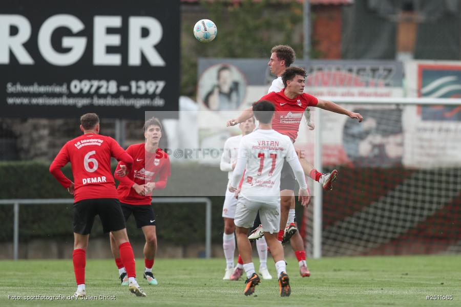 sport, action, Sportgelände, Schwebenried, SV Vatan Spor Aschaffenburg, Landesliga Nordwest, Fussball, DJK Schwebenried/Schwemmelsbach, BFV, 27.09.2025, 13. Spieltag - Bild-ID: 2511685