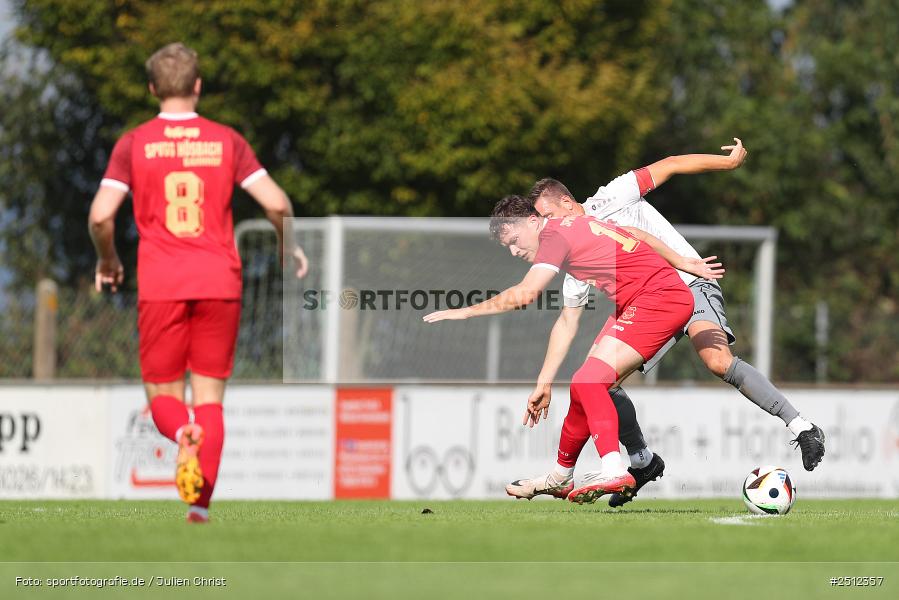 Sportgelände, Pflaumheim, 28.09.2025, sport, action, Fussball, BFV, 11. Spieltag, Bezirksliga Unterfranken West, SPG, TSV, SpVgg Hösbach-Bahnhof, TSV Pflaumheim - Bild-ID: 2512357