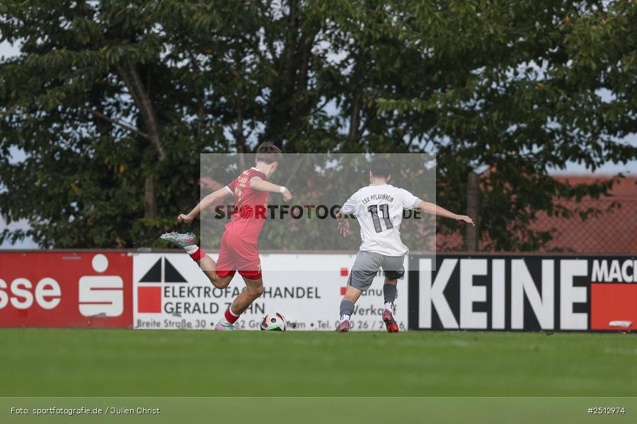 sport, action, TSV Pflaumheim, TSV, Sportgelände, SpVgg Hösbach-Bahnhof, SPG, Pflaumheim, Fussball, Bezirksliga Unterfranken West, BFV, 28.09.2025, 11. Spieltag - Bild-ID: 2512974