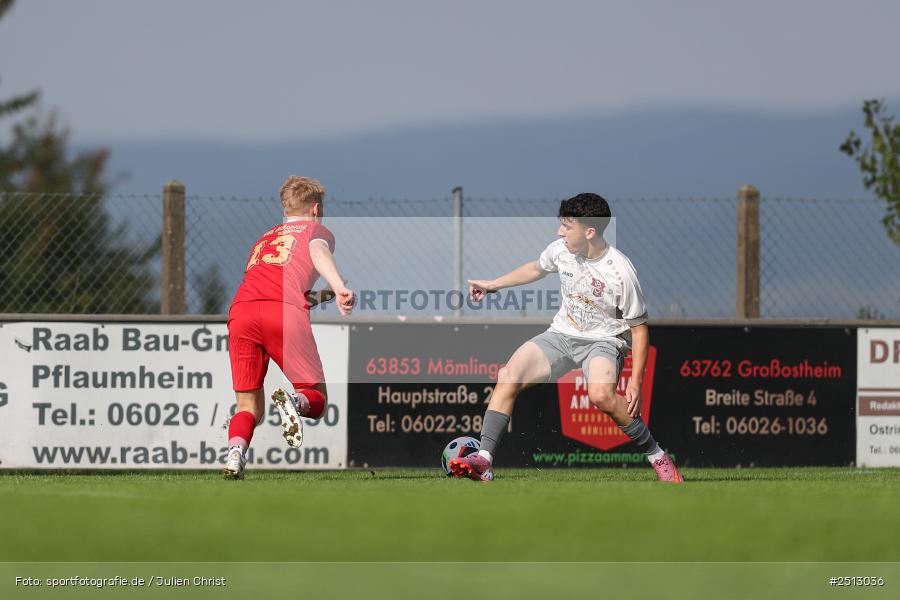 sport, action, TSV Pflaumheim, TSV, Sportgelände, SpVgg Hösbach-Bahnhof, SPG, Pflaumheim, Fussball, Bezirksliga Unterfranken West, BFV, 28.09.2025, 11. Spieltag - Bild-ID: 2513036