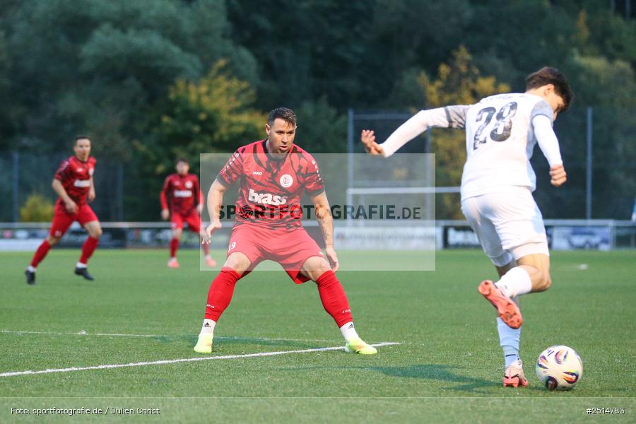 sport, action, TuS Frammersbach, TUS, Landesliga Nordwest, Fussball, Fuhrmann Arena, Frammersbach, FCF, BFV, 15. Spieltag, 10.10.2025, 1. FC Fuchsstadt - Bild-ID: 2514783