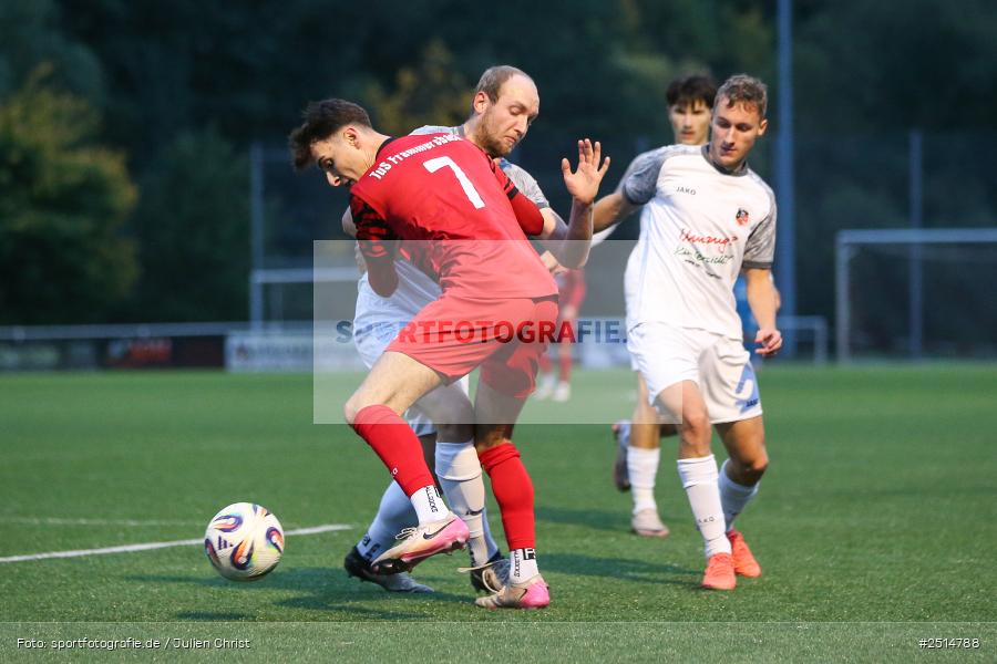 sport, action, TuS Frammersbach, TUS, Landesliga Nordwest, Fussball, Fuhrmann Arena, Frammersbach, FCF, BFV, 15. Spieltag, 10.10.2025, 1. FC Fuchsstadt - Bild-ID: 2514788
