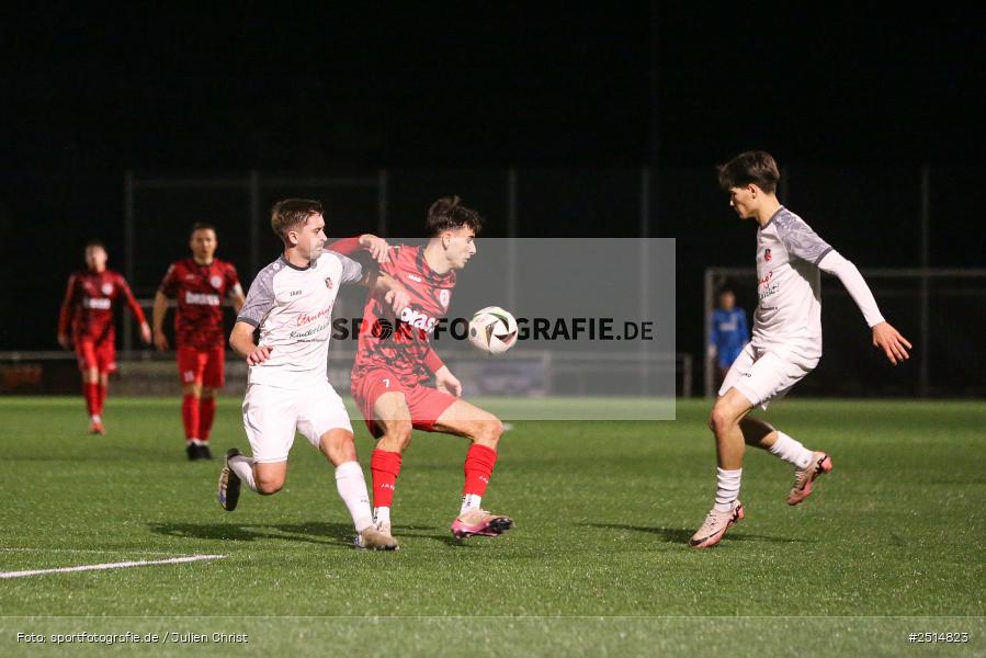 sport, action, TuS Frammersbach, TUS, Landesliga Nordwest, Fussball, Fuhrmann Arena, Frammersbach, FCF, BFV, 15. Spieltag, 10.10.2025, 1. FC Fuchsstadt - Bild-ID: 2514823