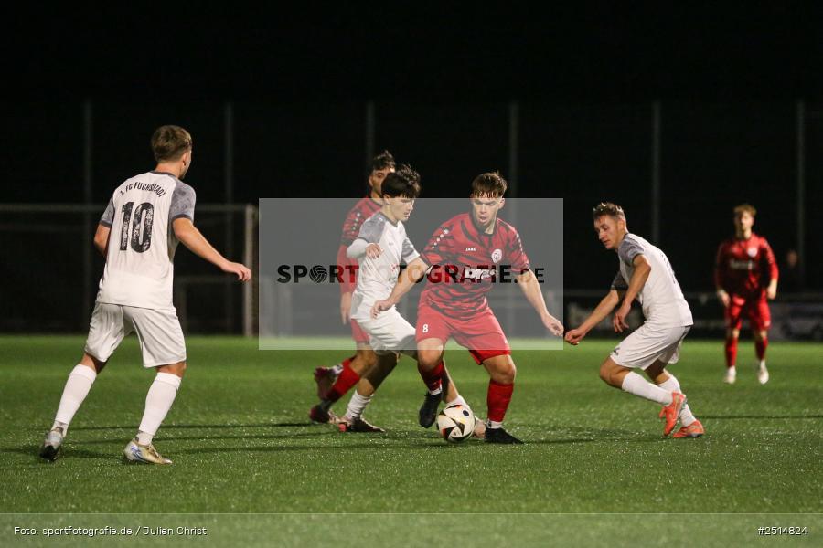 sport, action, TuS Frammersbach, TUS, Landesliga Nordwest, Fussball, Fuhrmann Arena, Frammersbach, FCF, BFV, 15. Spieltag, 10.10.2025, 1. FC Fuchsstadt - Bild-ID: 2514824