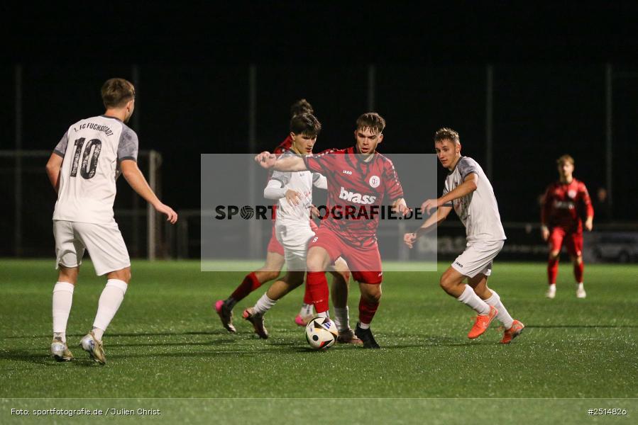 sport, action, TuS Frammersbach, TUS, Landesliga Nordwest, Fussball, Fuhrmann Arena, Frammersbach, FCF, BFV, 15. Spieltag, 10.10.2025, 1. FC Fuchsstadt - Bild-ID: 2514826