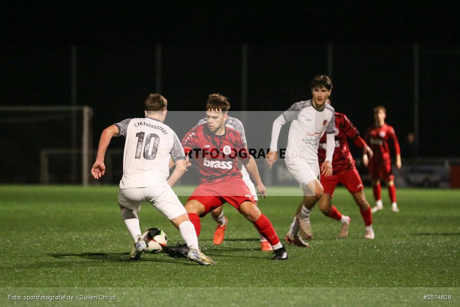sport, action, TuS Frammersbach, TUS, Landesliga Nordwest, Fussball, Fuhrmann Arena, Frammersbach, FCF, BFV, 15. Spieltag, 10.10.2025, 1. FC Fuchsstadt - Bild-ID: 2514828