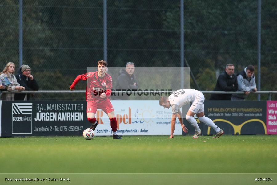 sport, action, TuS Frammersbach, TUS, Landesliga Nordwest, Fussball, Fuhrmann Arena, Frammersbach, FCF, BFV, 15. Spieltag, 10.10.2025, 1. FC Fuchsstadt - Bild-ID: 2514850