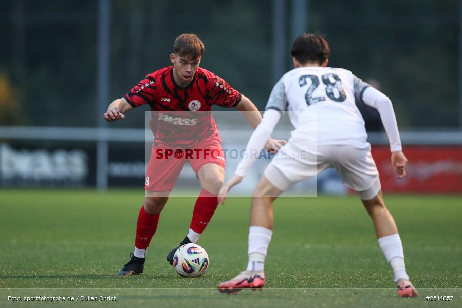 sport, action, TuS Frammersbach, TUS, Landesliga Nordwest, Fussball, Fuhrmann Arena, Frammersbach, FCF, BFV, 15. Spieltag, 10.10.2025, 1. FC Fuchsstadt - Bild-ID: 2514857