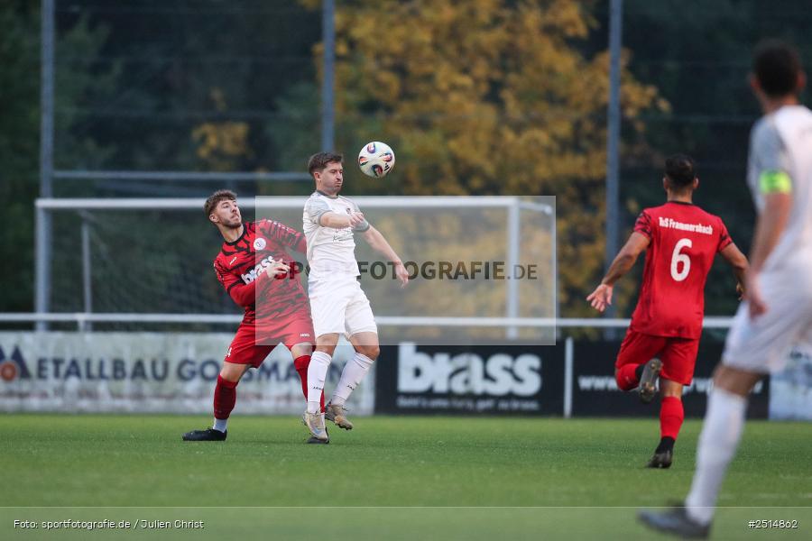 sport, action, TuS Frammersbach, TUS, Landesliga Nordwest, Fussball, Fuhrmann Arena, Frammersbach, FCF, BFV, 15. Spieltag, 10.10.2025, 1. FC Fuchsstadt - Bild-ID: 2514862