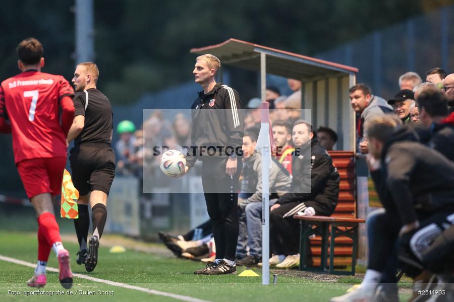 sport, action, TuS Frammersbach, TUS, Landesliga Nordwest, Fussball, Fuhrmann Arena, Frammersbach, FCF, BFV, 15. Spieltag, 10.10.2025, 1. FC Fuchsstadt - Bild-ID: 2514903