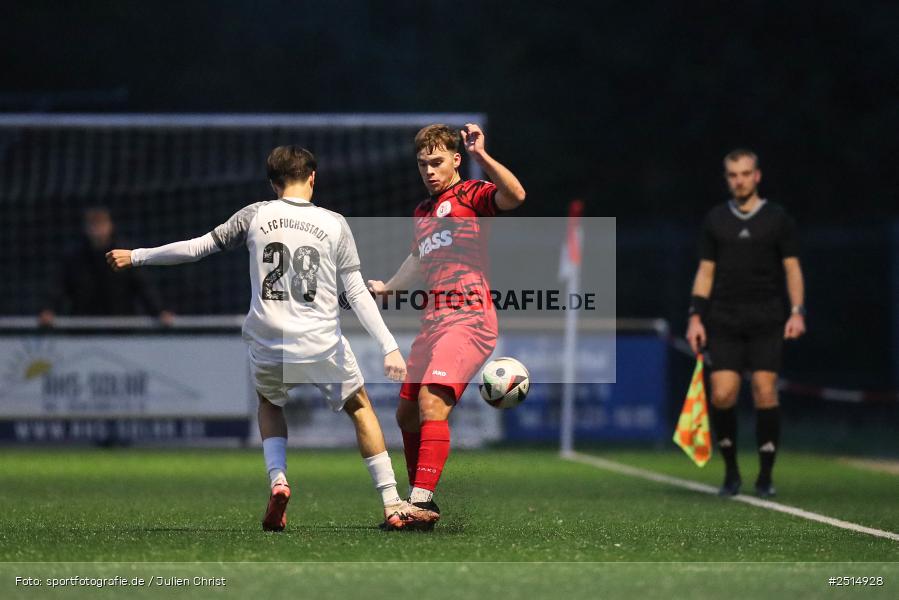 sport, action, TuS Frammersbach, TUS, Landesliga Nordwest, Fussball, Fuhrmann Arena, Frammersbach, FCF, BFV, 15. Spieltag, 10.10.2025, 1. FC Fuchsstadt - Bild-ID: 2514928