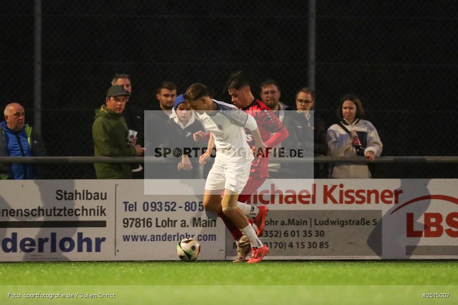 sport, action, TuS Frammersbach, TUS, Landesliga Nordwest, Fussball, Fuhrmann Arena, Frammersbach, FCF, BFV, 15. Spieltag, 10.10.2025, 1. FC Fuchsstadt - Bild-ID: 2515007