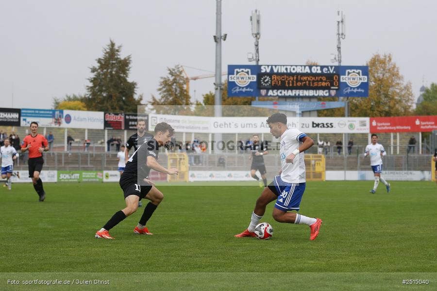 Stadion am Schönbusch, Aschaffenburg, 11.10.2025, sport, action, BFV, 13. Spieltag, Fussball, Regionalliga Bayern, FVI, SVA, FV Illertissen, SV Viktoria Aschaffenburg - Bild-ID: 2515040