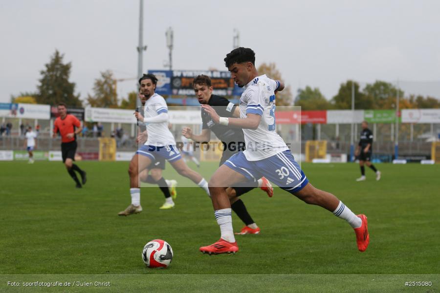Stadion am Schönbusch, Aschaffenburg, 11.10.2025, sport, action, BFV, 13. Spieltag, Fussball, Regionalliga Bayern, FVI, SVA, FV Illertissen, SV Viktoria Aschaffenburg - Bild-ID: 2515080