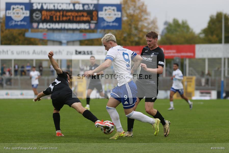 Stadion am Schönbusch, Aschaffenburg, 11.10.2025, sport, action, BFV, 13. Spieltag, Fussball, Regionalliga Bayern, FVI, SVA, FV Illertissen, SV Viktoria Aschaffenburg - Bild-ID: 2515083