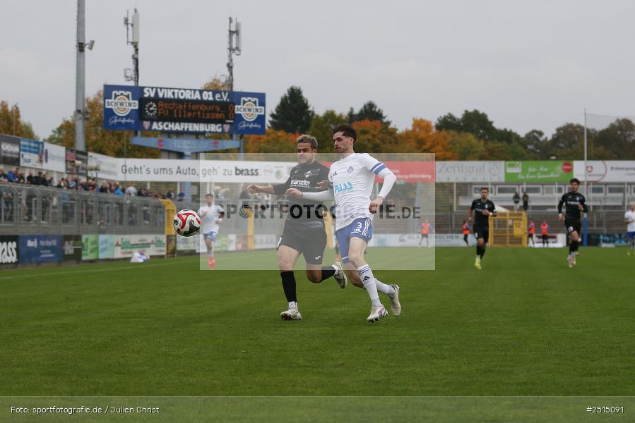 Stadion am Schönbusch, Aschaffenburg, 11.10.2025, sport, action, BFV, 13. Spieltag, Fussball, Regionalliga Bayern, FVI, SVA, FV Illertissen, SV Viktoria Aschaffenburg - Bild-ID: 2515091