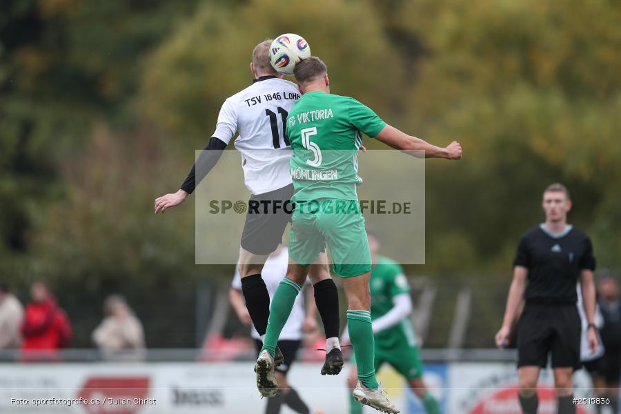 sport, action, TSV Lohr, TSV, Sportgelände, Lohr am Main, FCV, FC Viktoria Mömlingen, Bezirksliga Unterfranken West, BFV, 13. Spieltag, 12.10.2025 - Bild-ID: 2515836
