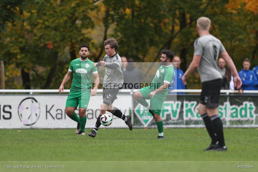 sport, action, Sportgelände, Karlstadt, Fussball, FV Karlstadt II, BFV, A-Klasse Würzburg Gr. 4, 12.10.2025, 11. Spieltag, (SG 1) SC Roßbrunn-Mädelhofen/TSV Uettingen II - Bild-ID: 2516389
