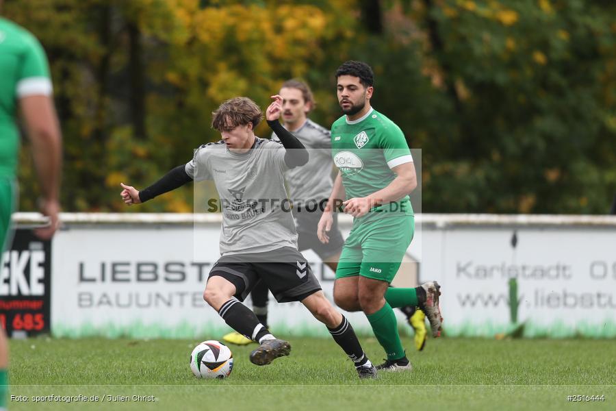 sport, action, Sportgelände, Karlstadt, Fussball, FV Karlstadt II, BFV, A-Klasse Würzburg Gr. 4, 12.10.2025, 11. Spieltag, (SG 1) SC Roßbrunn-Mädelhofen/TSV Uettingen II - Bild-ID: 2516444