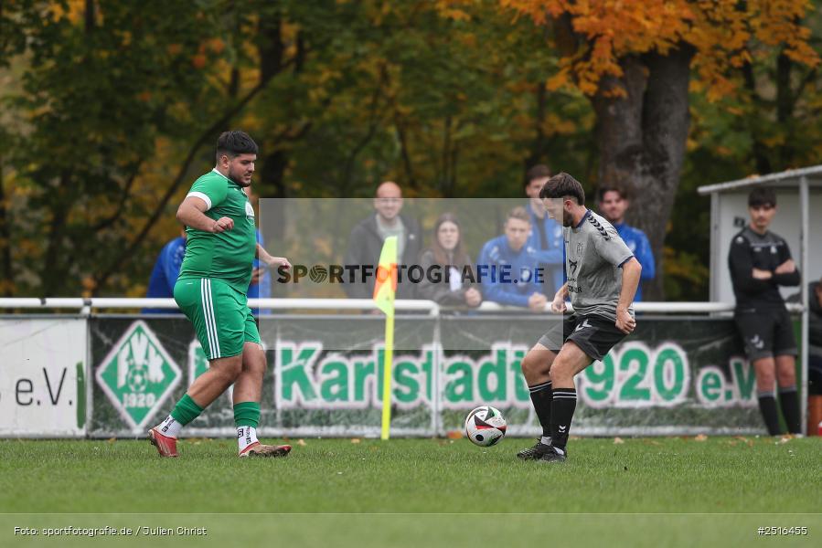 sport, action, Sportgelände, Karlstadt, Fussball, FV Karlstadt II, BFV, A-Klasse Würzburg Gr. 4, 12.10.2025, 11. Spieltag, (SG 1) SC Roßbrunn-Mädelhofen/TSV Uettingen II - Bild-ID: 2516455