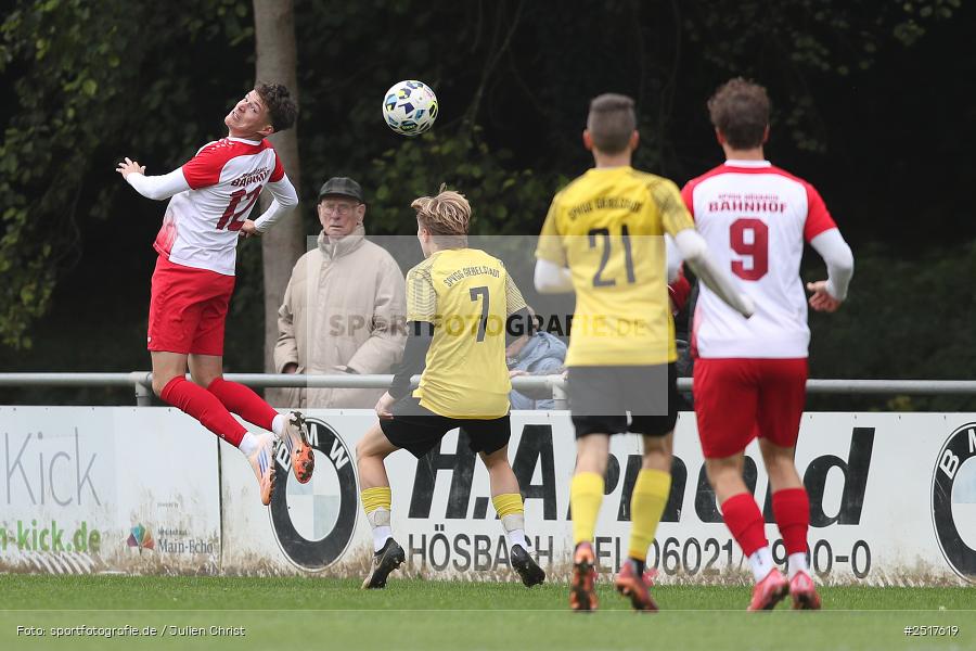 Sportgelände, Hösbach-Bahnhof, 19.10.2025, sport, action, Fussball, BFV, 14. Spieltag, Bezirksliga Unterfranken West, GIE, HOS, SpVgg Giebelstadt, SpVgg Hösbach-Bahnhof - Bild-ID: 2517619