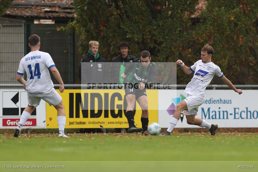 Sportgelände Darmstädter Str. 100, Aschaffenburg, 19.10.2025, sport, action, Fussball, BFV, 16. Spieltag, Landesliga Nordwest, ASV, TUS, ASV Rimpar, TuS 1893 Aschaffenburg-Leider - Bild-ID: 2517638