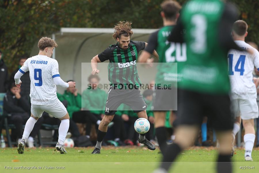 Sportgelände Darmstädter Str. 100, Aschaffenburg, 19.10.2025, sport, action, Fussball, BFV, 16. Spieltag, Landesliga Nordwest, ASV, TUS, ASV Rimpar, TuS 1893 Aschaffenburg-Leider - Bild-ID: 2517641