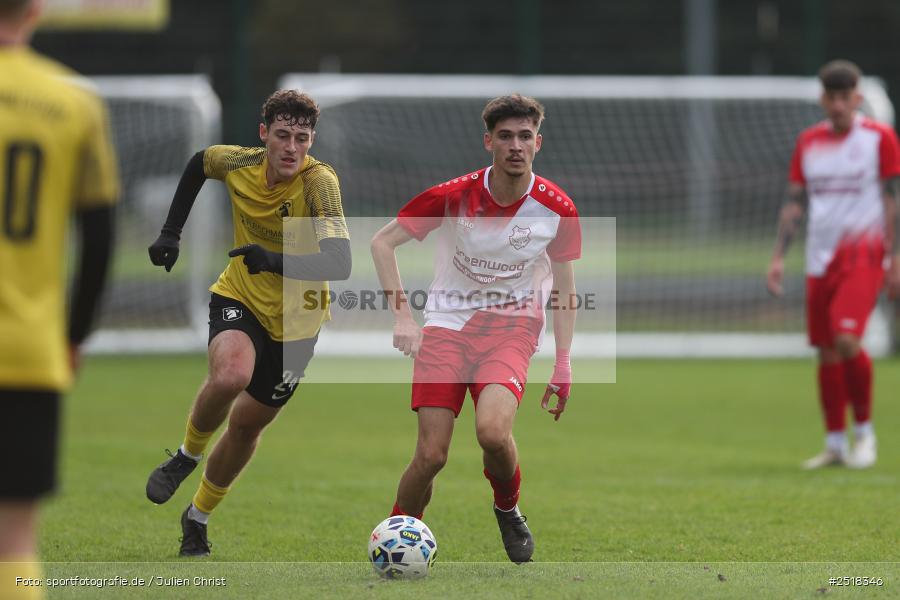 sport, action, Sportgelände, SpVgg Hösbach-Bahnhof, SpVgg Giebelstadt, Hösbach-Bahnhof, HOS, GIE, Fussball, Bezirksliga Unterfranken West, BFV, 19.10.2025, 14. Spieltag - Bild-ID: 2518346