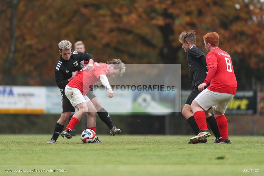 sport, action, Sportgelände, Kreisklasse Würzburg Gr. 3, Fussball, Bischbrunn, BFV, 19.10.2025, 14. Spieltag, (SG 1) Stetten/Binsfeld/Müdesheim, (SG 1) Bischbrunn/Oberndorf - Bild-ID: 2518420