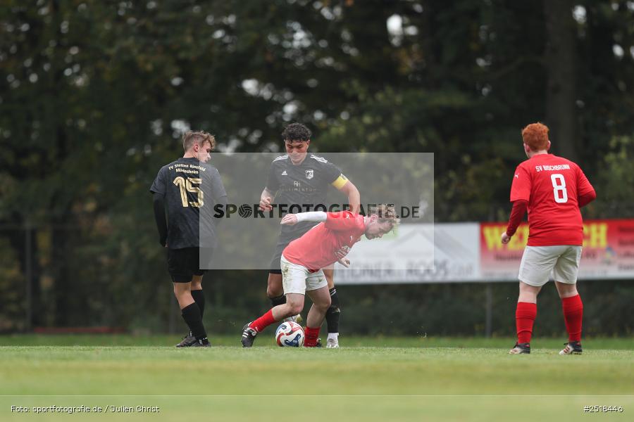 sport, action, Sportgelände, Kreisklasse Würzburg Gr. 3, Fussball, Bischbrunn, BFV, 19.10.2025, 14. Spieltag, (SG 1) Stetten/Binsfeld/Müdesheim, (SG 1) Bischbrunn/Oberndorf - Bild-ID: 2518446