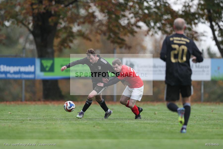 sport, action, Sportgelände, Kreisklasse Würzburg Gr. 3, Fussball, Bischbrunn, BFV, 19.10.2025, 14. Spieltag, (SG 1) Stetten/Binsfeld/Müdesheim, (SG 1) Bischbrunn/Oberndorf - Bild-ID: 2518456