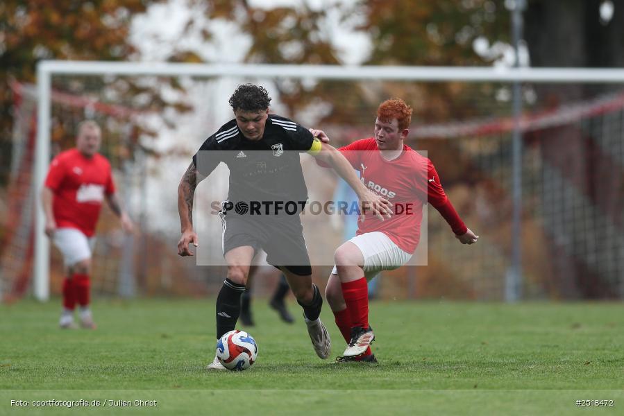 sport, action, Sportgelände, Kreisklasse Würzburg Gr. 3, Fussball, Bischbrunn, BFV, 19.10.2025, 14. Spieltag, (SG 1) Stetten/Binsfeld/Müdesheim, (SG 1) Bischbrunn/Oberndorf - Bild-ID: 2518472