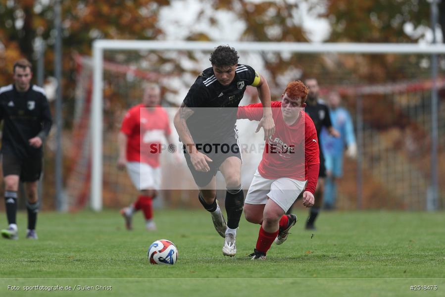 sport, action, Sportgelände, Kreisklasse Würzburg Gr. 3, Fussball, Bischbrunn, BFV, 19.10.2025, 14. Spieltag, (SG 1) Stetten/Binsfeld/Müdesheim, (SG 1) Bischbrunn/Oberndorf - Bild-ID: 2518473