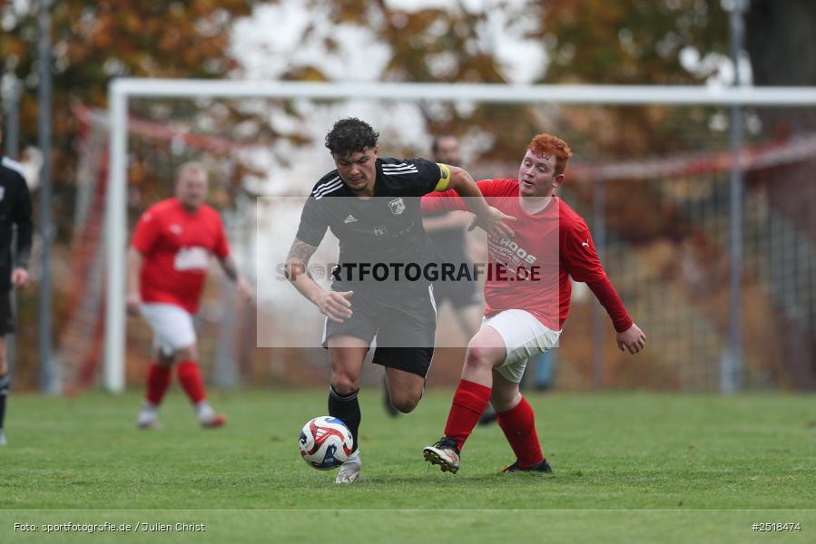 sport, action, Sportgelände, Kreisklasse Würzburg Gr. 3, Fussball, Bischbrunn, BFV, 19.10.2025, 14. Spieltag, (SG 1) Stetten/Binsfeld/Müdesheim, (SG 1) Bischbrunn/Oberndorf - Bild-ID: 2518474