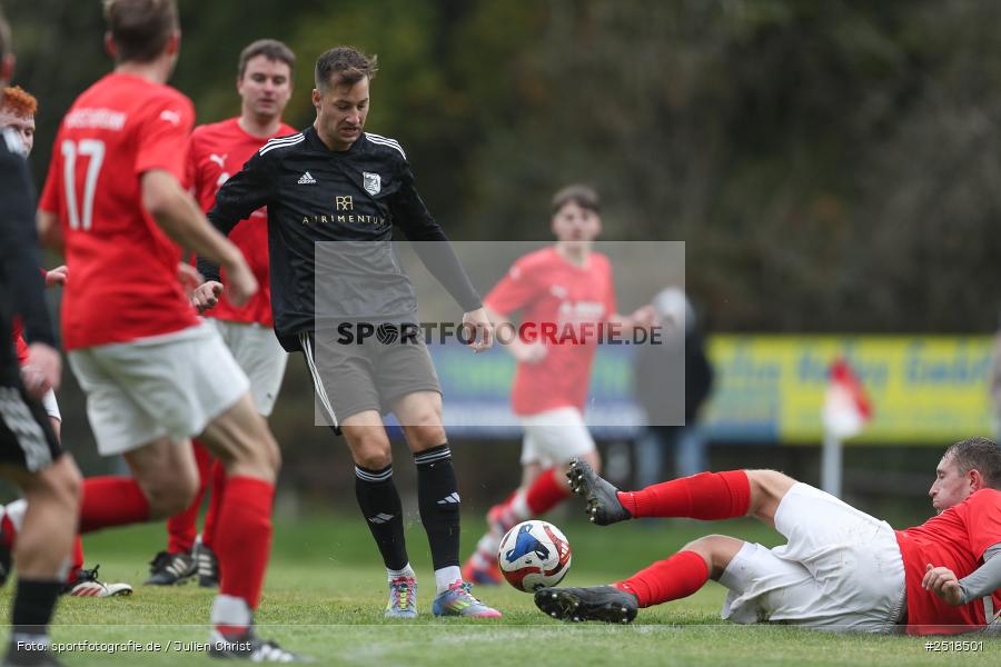 sport, action, Sportgelände, Kreisklasse Würzburg Gr. 3, Fussball, Bischbrunn, BFV, 19.10.2025, 14. Spieltag, (SG 1) Stetten/Binsfeld/Müdesheim, (SG 1) Bischbrunn/Oberndorf - Bild-ID: 2518501