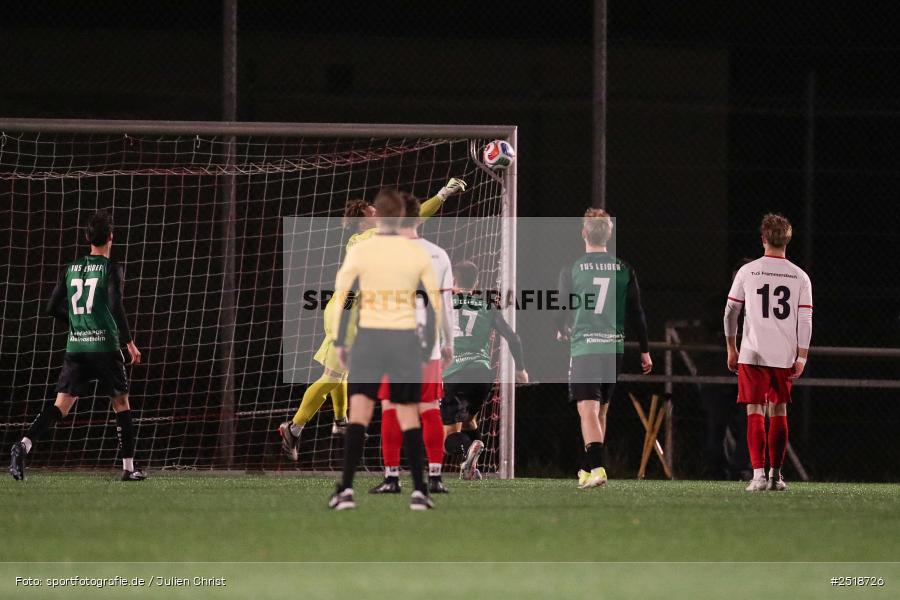 sport, action, TuS Frammersbach, TuS 1893 Aschaffenburg-Leider, Landesliga Nordwest, Fussball, Fuhrmann-Arena, Frammersbavch, BFV, 24.10.2025, 17. Spieltag - Bild-ID: 2518726