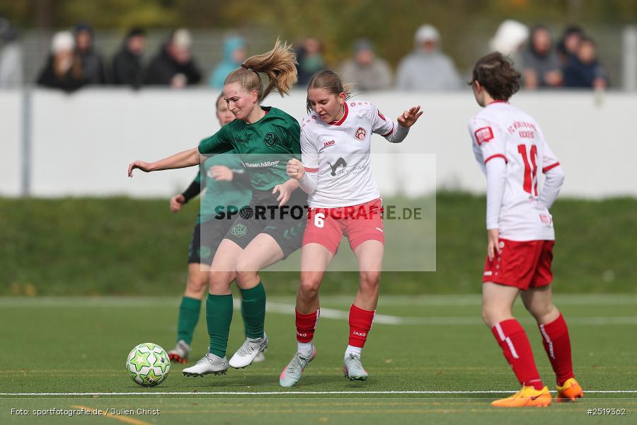 Sportpark Heuchelhof, Würzburg, 26.10.2025, sport, action, Fussball, BFV, 15. Spieltag, Bezirksoberliga Frauen, SV Veitshöchheim, FC Würzburger Kickers II - Bild-ID: 2519362