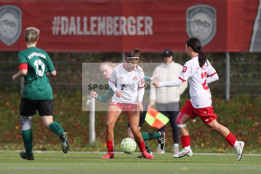 Sportpark Heuchelhof, Würzburg, 26.10.2025, sport, action, Fussball, BFV, 15. Spieltag, Bezirksoberliga Frauen, SV Veitshöchheim, FC Würzburger Kickers II - Bild-ID: 2519367