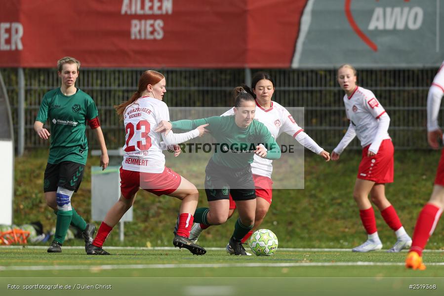 Sportpark Heuchelhof, Würzburg, 26.10.2025, sport, action, Fussball, BFV, 15. Spieltag, Bezirksoberliga Frauen, SV Veitshöchheim, FC Würzburger Kickers II - Bild-ID: 2519368