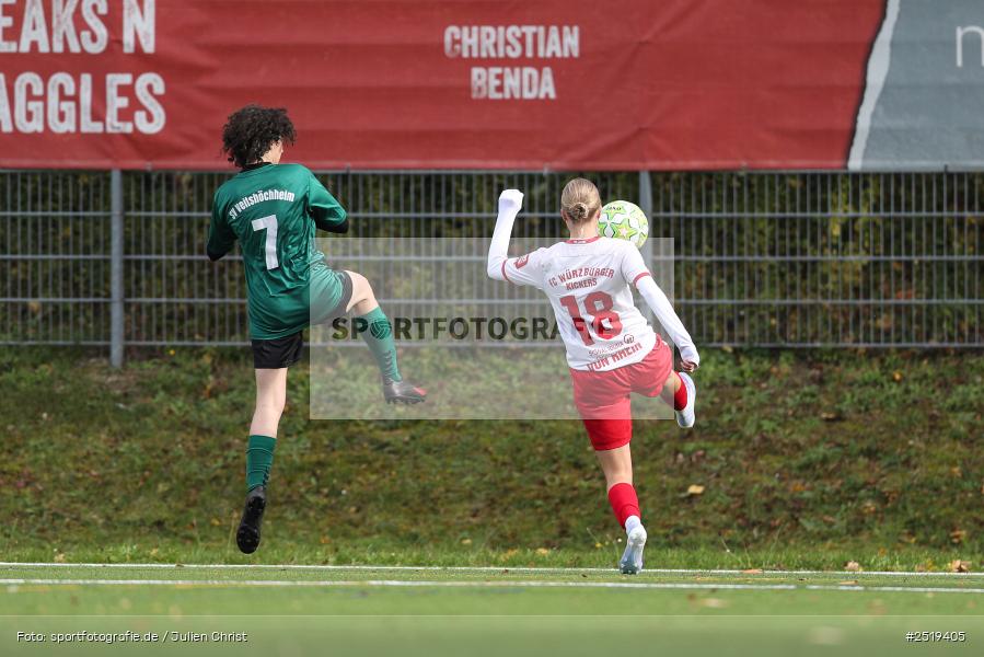 sport, action, Würzburg, Sportpark Heuchelhof, SV Veitshöchheim, Fussball, FC Würzburger Kickers II, Bezirksoberliga Frauen, BFV, 26.10.2025, 15. Spieltag - Bild-ID: 2519405