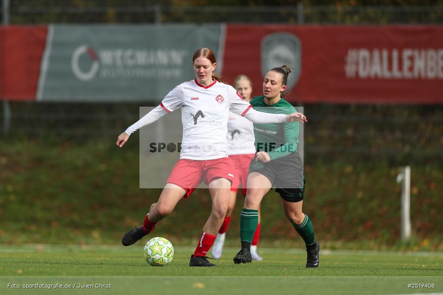 sport, action, Würzburg, Sportpark Heuchelhof, SV Veitshöchheim, Fussball, FC Würzburger Kickers II, Bezirksoberliga Frauen, BFV, 26.10.2025, 15. Spieltag - Bild-ID: 2519408