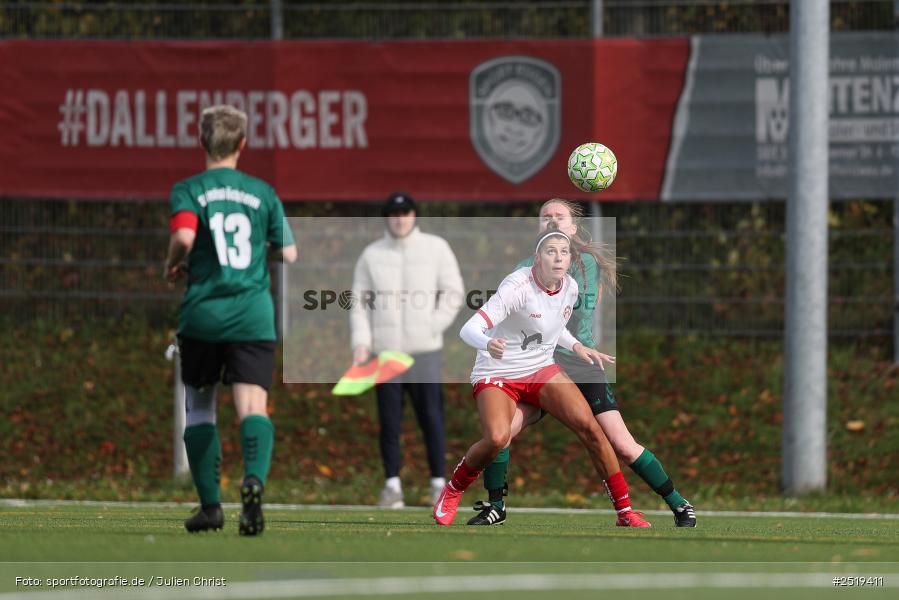 sport, action, Würzburg, Sportpark Heuchelhof, SV Veitshöchheim, Fussball, FC Würzburger Kickers II, Bezirksoberliga Frauen, BFV, 26.10.2025, 15. Spieltag - Bild-ID: 2519411