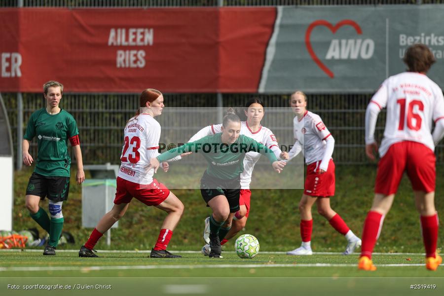 sport, action, Würzburg, Sportpark Heuchelhof, SV Veitshöchheim, Fussball, FC Würzburger Kickers II, Bezirksoberliga Frauen, BFV, 26.10.2025, 15. Spieltag - Bild-ID: 2519419